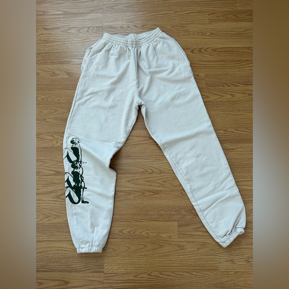 LONELY GHOST- text me lonely. Size M. Green and cream. Worn once.